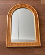 Vintage boogspiegel spiegel bamboe rotan, Huis en Inrichting, Woonaccessoires | Spiegels, Ophalen, Gebruikt, 50 tot 75 cm, Minder dan 100 cm