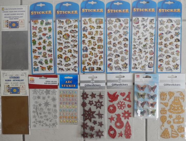 14 Pakjes decoratie stickers om o.a. uw kaarten te versieren, Hobby en Vrije tijd, Kaarten | Zelf maken, Nieuw, Overige typen