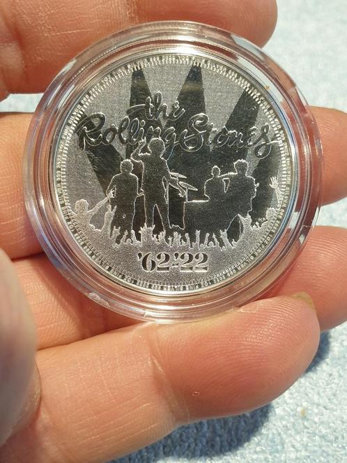 Rolling Stones, 1 oz .999 zilver, 2022 (E2), Postzegels en Munten, Edelmetalen en Baren, Zilver, Ophalen of Verzenden