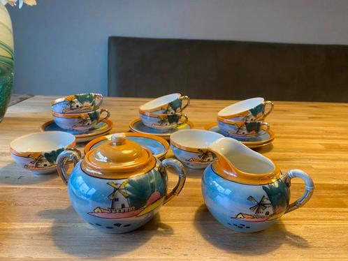 18-delig Japans eierschaalporselein theeservies 1930, Antiek en Kunst, Antiek | Servies compleet, Ophalen of Verzenden