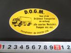 sticker Hooghalen D.O.G.M.  Voor al uw Drijfmest Transporten, Ophalen, Zo goed als nieuw, Bedrijf of Vereniging