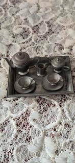 Antiek Tinnen Miniatuur Servies, Ophalen of Verzenden, Poppenhuis