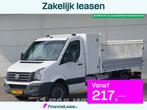 Volkswagen Crafter 136pk Open Laadbak met Kist Dubbellucht 3, Auto's, Bestelauto's, Euro 5, 4 cilinders, Volkswagen, Wit