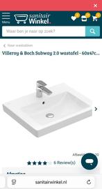 Villeroy & Boch Subway 2.0 wastafel - 60x47cm - 1 kraangat, Ophalen, Zo goed als nieuw, Glas, Wastafel