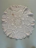 Rond gehaakt kleedje van katoen kleur beige diameter 55cm, Ophalen of Verzenden