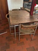 Vintage jare 70 eethoek met 3 stoelen, opknapper., Huis en Inrichting, Complete eetkamers, Ophalen, Gebruikt