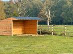 Schuilstal 3x6 + luifel 1,3m in massief Douglashout, Stalling, 2 of 3 paarden of pony's