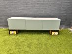 Ikea BESTÅ Tv-meubel wit/grijsgroen 180cm, Ophalen, Kunststof, Gebruikt, 150 tot 200 cm