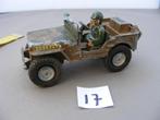 Willys Jeep dinky toys groot model (17) overgeschilderd, Hobby en Vrije tijd, Modelauto's | 1:32, Ophalen of Verzenden, Gebruikt