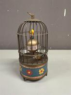 Chinese Oosterse Cloisonn & Messing Vogelkooi Bureauklok, Ophalen of Verzenden