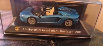 Atlas Lamborghini Aventador S Roadster 2017 blauw nieuw 1:43 beschikbaar voor biedingen