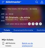 8x Zitplekken K3 • za 11-4-2026 • Naast elkaar • Ophalen kan, Tickets en Kaartjes, Drie personen of meer, April
