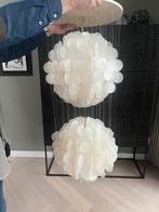 Schelpen hanglamp met 2 bollen, Ophalen, Zo goed als nieuw, Overige materialen, 75 cm of meer