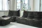 Vintage Togo set - 3-zits, 1-zits en poef - geherstoffeerd, Huis en Inrichting, Fauteuils, Ophalen, Gebruikt, Stof