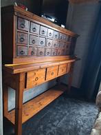 Houten apothekerskast met lades, Ophalen, Met plank(en), Gebruikt, Landelijk