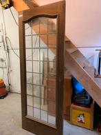 Mooie binnendeur met glas in lood, Doe-het-zelf en Verbouw, Deuren en Horren, Gebruikt, 80 tot 100 cm, Binnendeur, Ophalen of Verzenden