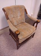 Nette hout met rieten woonkamer stoel, fauteuil., Ophalen, Overige kleuren, Zo goed als nieuw, Eén