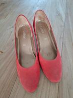 Gabor pumps, nubuck,koraalrood,  mt 38,5, zo goed als nieuw., Pumps, Gabor, Ophalen of Verzenden, Zo goed als nieuw