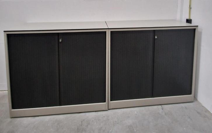 4 grijze archiefkasten (Ahrend), Huis en Inrichting, Kasten | Roldeurkasten en Archiefkasten, Zo goed als nieuw, 100 tot 150 cm