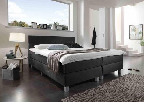 *Superdeal* Boxspring Basic 140x200 Stof Antraciet €319,- !, Huis en Inrichting, Slaapkamer | Boxsprings, Nieuw, 140 cm, 200 cm