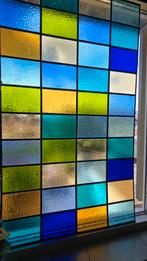 Glas in lood raam 122x70, Doe-het-zelf en Verbouw, Glas en Ramen, Ophalen of Verzenden, Zo goed als nieuw, Glas in lood