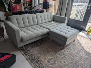 IKEA Landskrona driezits bank en poef/hocker - afbeelding 1