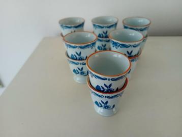 12 gave eierdoppen op voetje Rorstrand Ostindia East Indies  beschikbaar voor biedingen