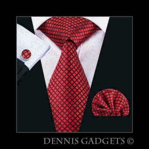 Dennis Gadgets: 100 % zijden stropdas ( 3 delig !! ) DG 1607, Kleding | Heren, Stropdassen, Nieuw, Met patroon, Rood, Ophalen of Verzenden