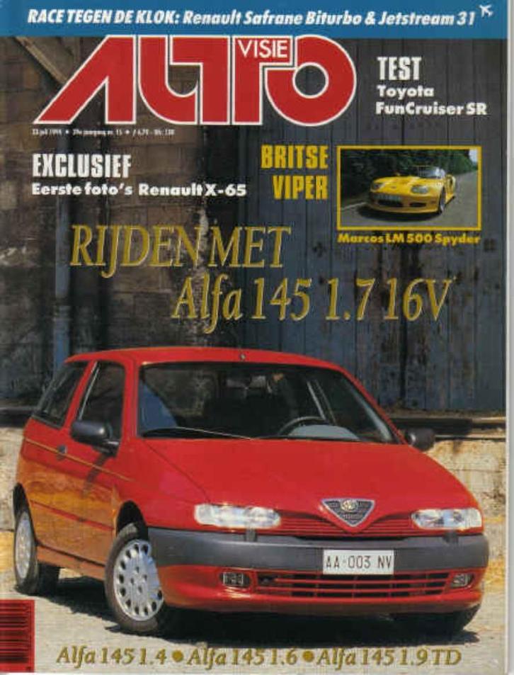 Autovisie 15 1994 : Volvo 850 T5 - Renault Safrane Biturbo, Boeken, Auto's | Folders en Tijdschriften, Gelezen, Algemeen, Ophalen of Verzenden
