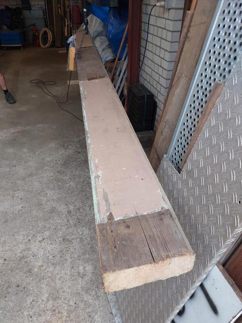 Houten balken., Doe-het-zelf en Verbouw, Hout en Planken, Gebruikt, Balk, 50 mm of meer, Ophalen