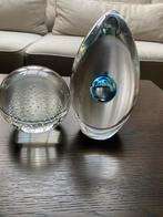 Glazen Objecten Set - Bol & Ei Vorm - Decoratief Glaswerk, Antiek en Kunst, Antiek | Glas en Kristal, Ophalen