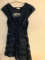 Vest lang 90cm YUXJAN 36 d.blauw 65%wol 35%acryl 1xGedragen, Blauw, Ophalen of Verzenden, Zo goed als nieuw, YUXJAN