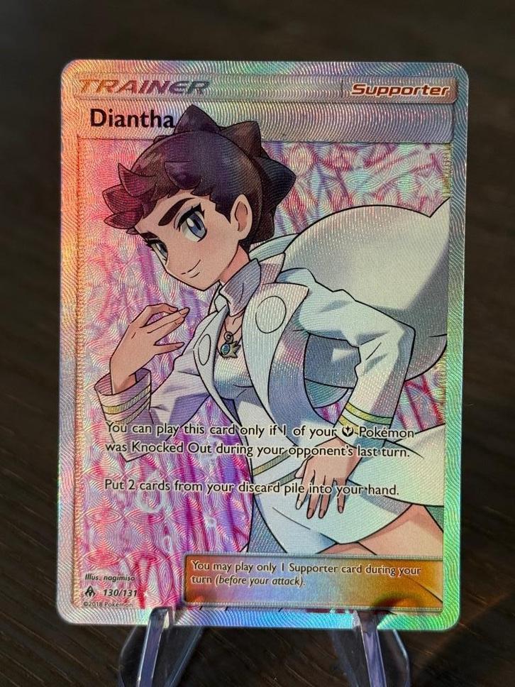Pokemon Diantha 130/131 Forbidden Light, Hobby en Vrije tijd, Verzamelkaartspellen | Pokémon, Zo goed als nieuw, Losse kaart, Foil