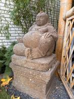 Antieke stenen Happy Boeddha, Huis en Inrichting, Woonaccessoires | Boeddhabeelden, Ophalen, Gebruikt