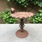 Brocante gietijzeren vogeldrinkschaal vogelbad op voet, Tuin en Terras, Vogelhuisjes en Vogelbaden, Ophalen, Gebruikt