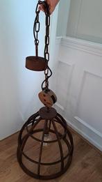 Industriële roest hanglamp, Huis en Inrichting, Lampen | Hanglampen, Ophalen, Zo goed als nieuw, 75 cm of meer, Industrial