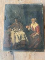 Oud Schilderij - Scène met Figuren, Antiek en Kunst, Kunst | Schilderijen | Klassiek, Ophalen of Verzenden