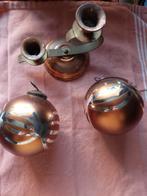 kandelaar en 2 grote kerstballen, Verzenden, Gebruikt