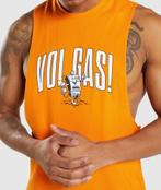 2x Gymshark Vol Gas Arm Tank - KONINGSDAG Oranje Large, Kleding | Heren, T-shirts, Nieuw, Maat 52/54 (L), Oranje, Gymshark