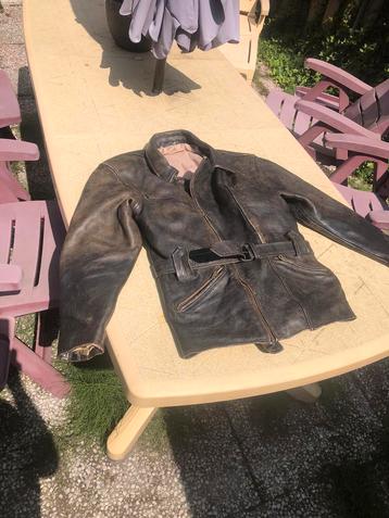 Gave leren Vintage motorjas beschikbaar voor biedingen