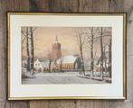 Hervormde kerk Laren - Cor van Tricht - gesigneerd, Antiek en Kunst, Ophalen of Verzenden