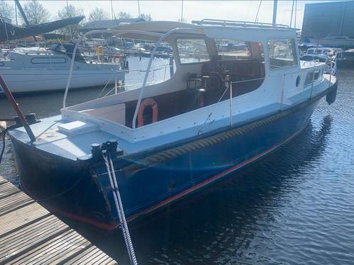 Geklonken bakdekker / directievaartuig opknapper, Watersport en Boten, Motorboten en Motorjachten, Gebruikt, Staal, 6 tot 9 meter