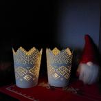 IKEA Skurar Waxinelichtjes/Potjes - Set 2 stuks, Huis en Inrichting, Woonaccessoires | Kandelaars en Kaarsen, Wit, Ophalen of Verzenden