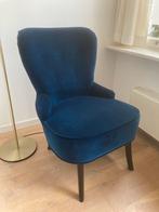 Ikea Remsta Fauteuil - Blauw Velvet, Huis en Inrichting, Fauteuils, Ophalen, Minder dan 75 cm, Zo goed als nieuw, Stof