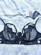 Bluebella Carmella Bra zwarte beugel bh kant +mesh zwart 75C, Bluebella, Verzenden, Zwart, BH