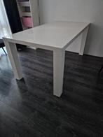 Hoogglans eettafel 160 cm kleur wit, Ophalen, Gebruikt, 50 tot 100 cm, 150 tot 200 cm