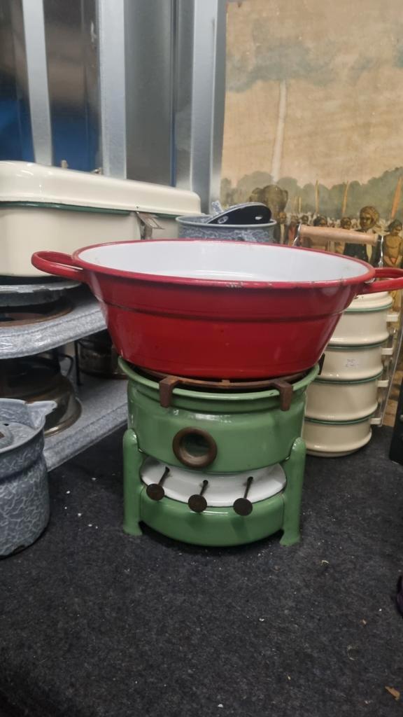 Vintage Emaille Afwasteiltje - Klein en Charmant, Antiek en Kunst, Antiek | Emaille, Ophalen of Verzenden