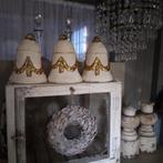3 Hele oude kerstklokken papier mache  etalage materiaal, Ophalen