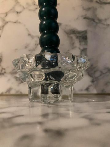 Vintage glazen stervormige kaarsenhouder (kerst) beschikbaar voor biedingen
