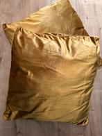 Velvet gouden kussens, Huis en Inrichting, Woonaccessoires | Kussens, Ophalen of Verzenden, Zo goed als nieuw, Vierkant